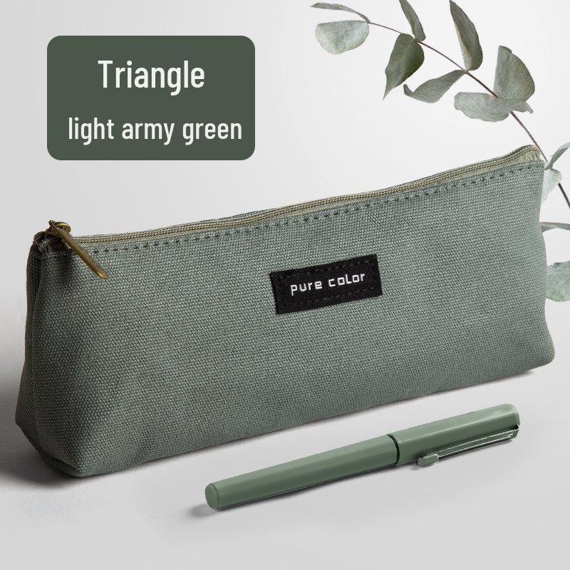 

Large Capacity Canvas Pencil Case for Students – Simple Design, Cute Option for Boys and Girls.