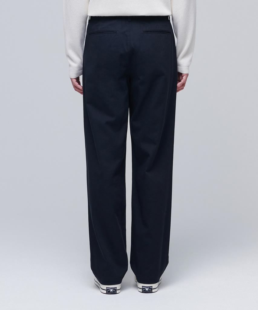 MUSINSA STANDARD One-Pleat Regular Fit Chino Pants [Navy]