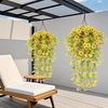 2Pcs Plastic Eucalyptus Fake Plant Decor Daisy Artificial Flowers Hanging Vines For Wedding Arch Home Garden Wall Decoration