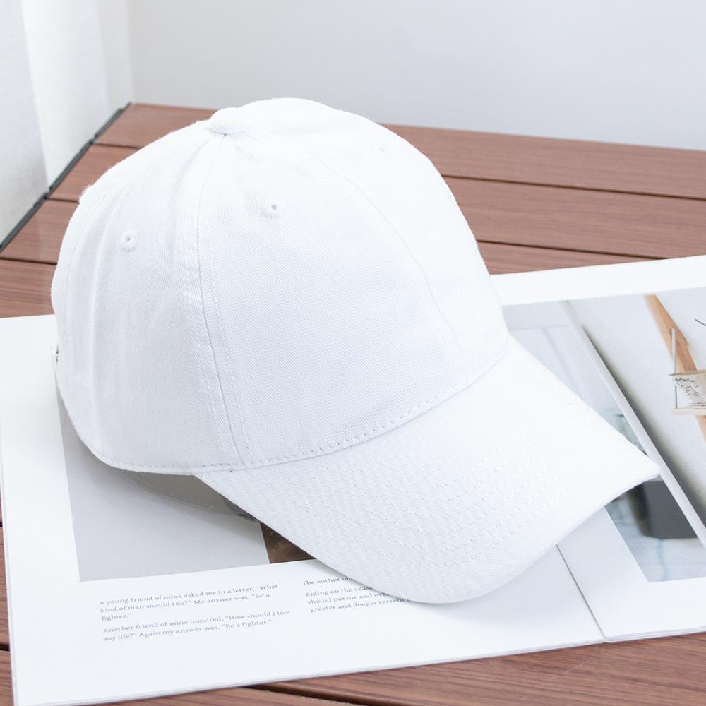High-quality Pure Cotton Light Board Solid Color Versatile Baseball Cap for Men and Women Soft Top Casual Big Head Circumference Showing Face Small C