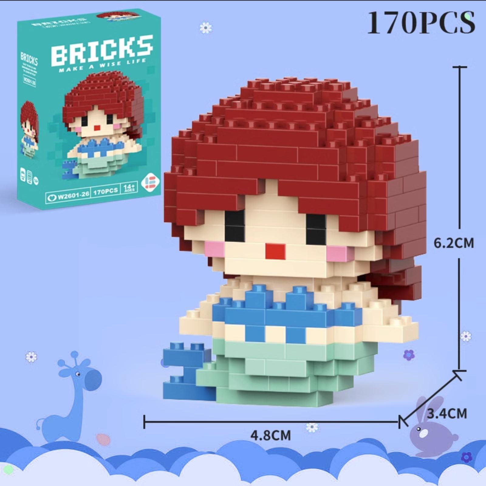 

Educational Building Blocks Toy Compatible with Popular Construction Sets Cartoon Character Puzzle Model Assembly Set for Children and Collectors One Size белый