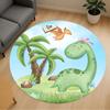 1pc Dinosaur Palm Tree Round Chair Mat Area Rug - Non-Slip, Floor Mat for Office, Bedroom, and Indoor Decor C1125342