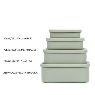 Wutuo Rectangular Microwave Lunch Box 4-Piece Set