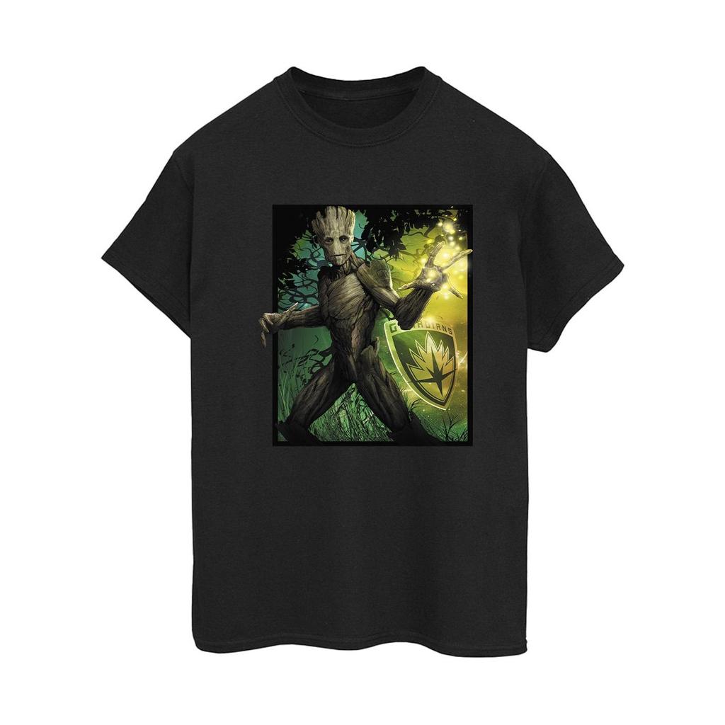 Marvel Womens/Ladies Guardians Of The Galaxy Groot Forest Energy Cotton Boyfriend T-Shirt