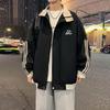 SWAMP AREA Unisex Retro Patchwork Baseball Workwear Jacket