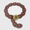 Comfortable Round Disk Waist Belt For Women PU Leather Strap With Ethnic Motifs Everyday Wear