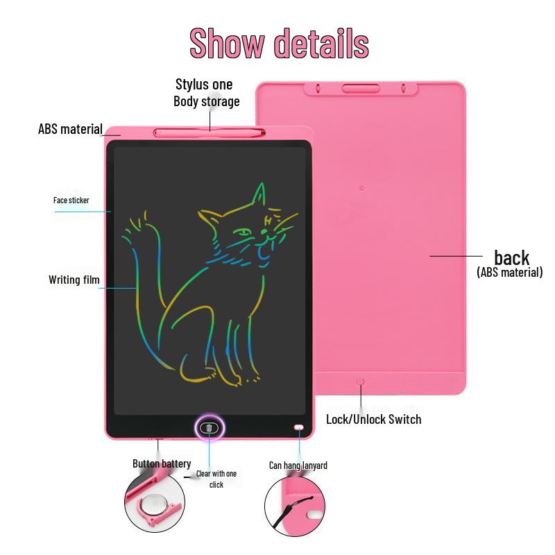 16-20 Inch LCD Writing Tablet: Children's Drawing & Handwriting Board with One-Key Clear