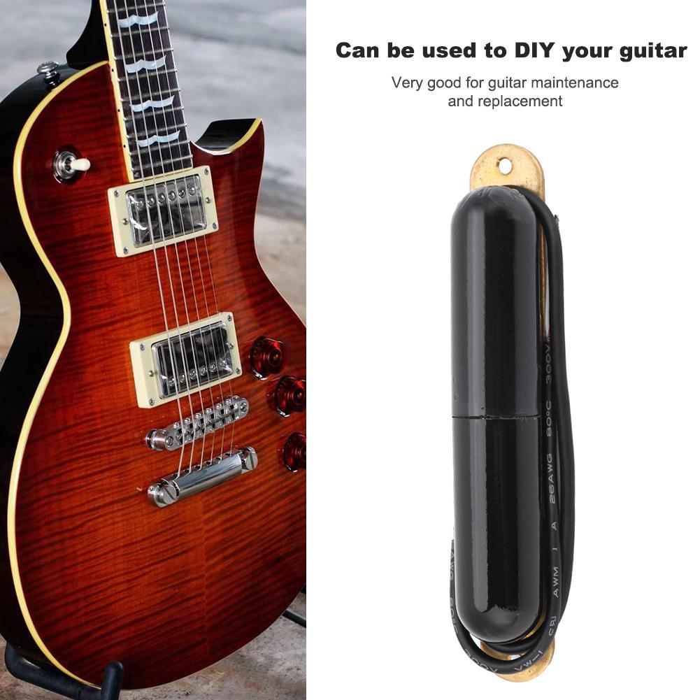 Alnico V Magnet Lippenstift-Röhren-Pickup E-Gitarren Single-Coil-Pickup für E-Gitarre (schwarz)