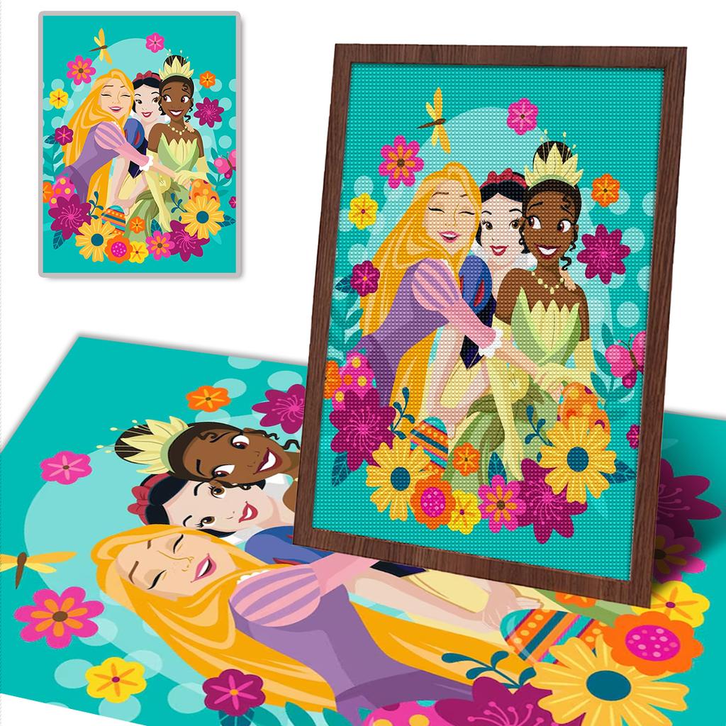 DIY Diamond Painting Beautiful Princesses Cross Stitch Kit Mosaic Art Diamond Painting Full Circle Diamond Home Decoration