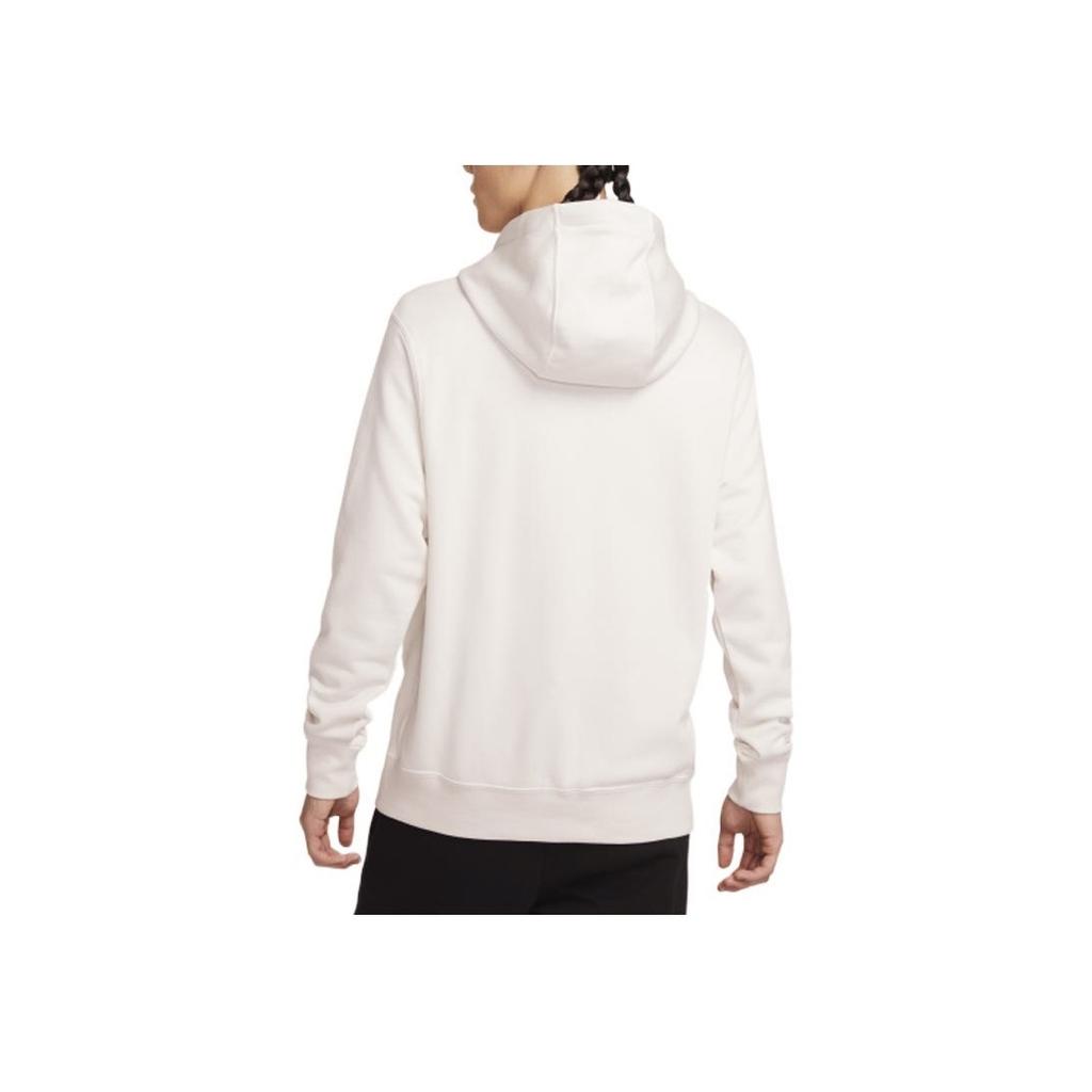 Nike Solid Color Hooded Pullover With Letter Logo Print Long Sleeve Casual Sweatshirt Men Tops White DX1518-030