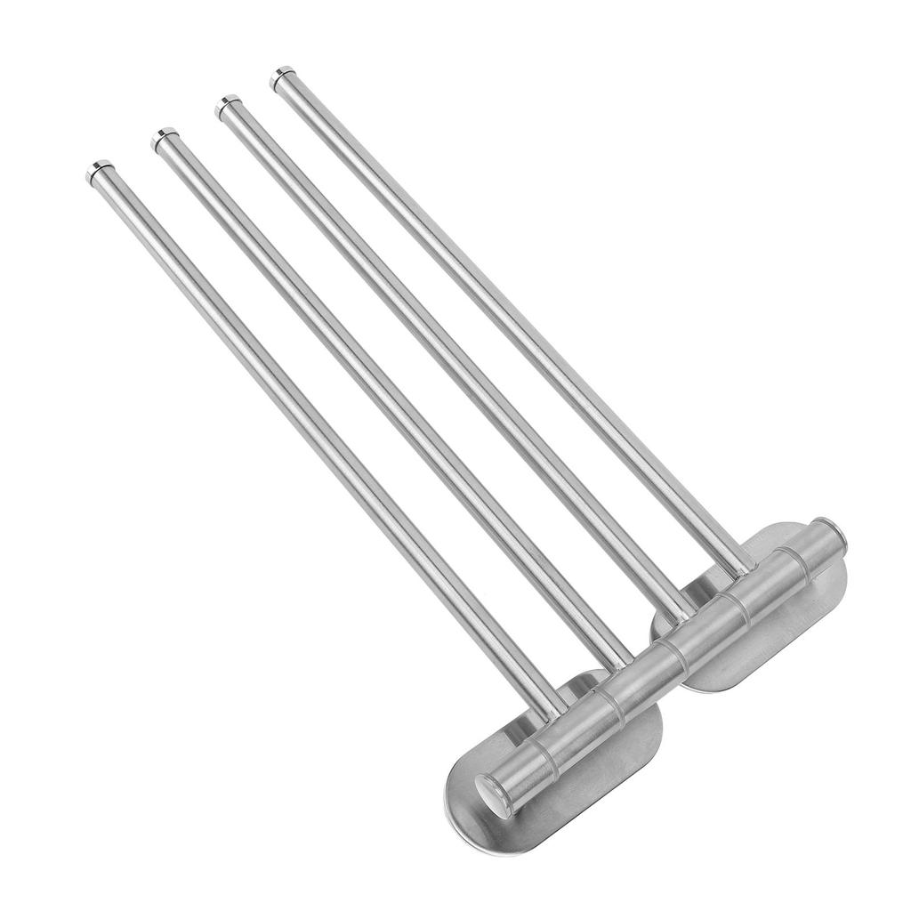 Schwenkbarer Handtuchhalter Ausschwenkbarer Handtuchständer für Badezimmerwand Handtuchhalter 304 Edelstahl 4 Arme