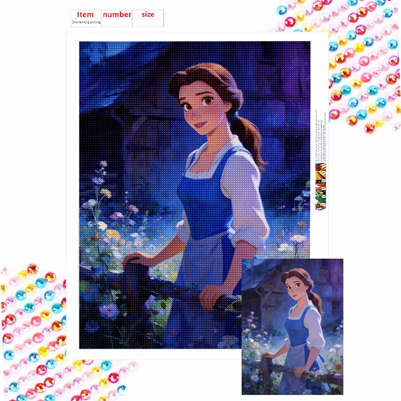 Disney Belle Diamond Painting Art Mosaic Kit Handmade diy5D Home Decor Gift