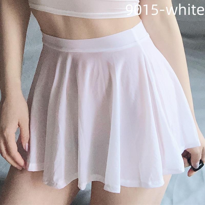 Women See Through Sexy Nightclub Mini Long Wrap Hips Skirt Female Hollow Lace Black Pleated Skirts for Woman Summer