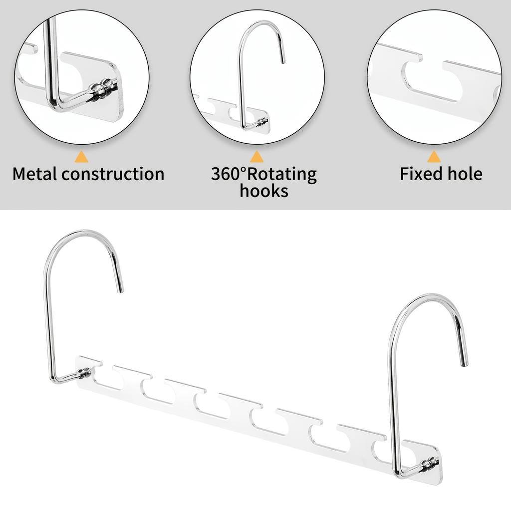 1/3 Pcs Multifunctional U-Shaped Metal Hangers, Wardrobe Space-Saving Essential Organizing Artifact