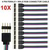 Practical Brand New High Quality Connector Cable RGB And Flexible Kit LED Light Male Plastic SMD3528 / 5050 9cm