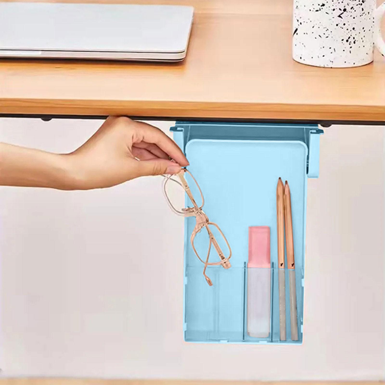 

Under Desk Drawer Under The Desk Pull Out Wall Hanging Storage Box Desktop Student Stationery Box Hanging Hidden Drawer Pen Box