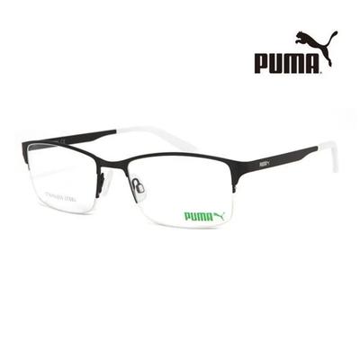 Puma Eyeglass Frames PE0028O 005 Square Semi-rimless Metal Glasses for Women and Men