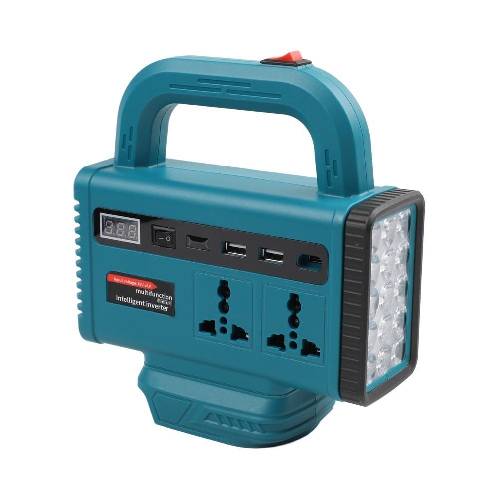 18V Battery Inverter LED Work Light Portable Power Station