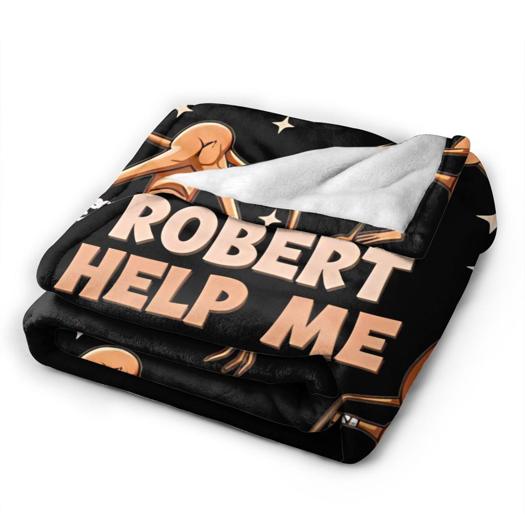 Marcus The Worm Funny Meme Robert Help Blanket Flannel Vintage Soft Throw Blanket for Home Summer