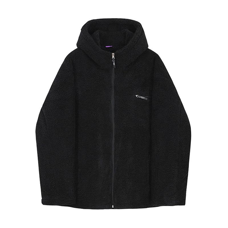 Korean Style Lamb Wool Jacket Men's Loose Jacket Student Teenagers Cotton-padded Jacket Velvet Thickened Cotton-padded Jacket