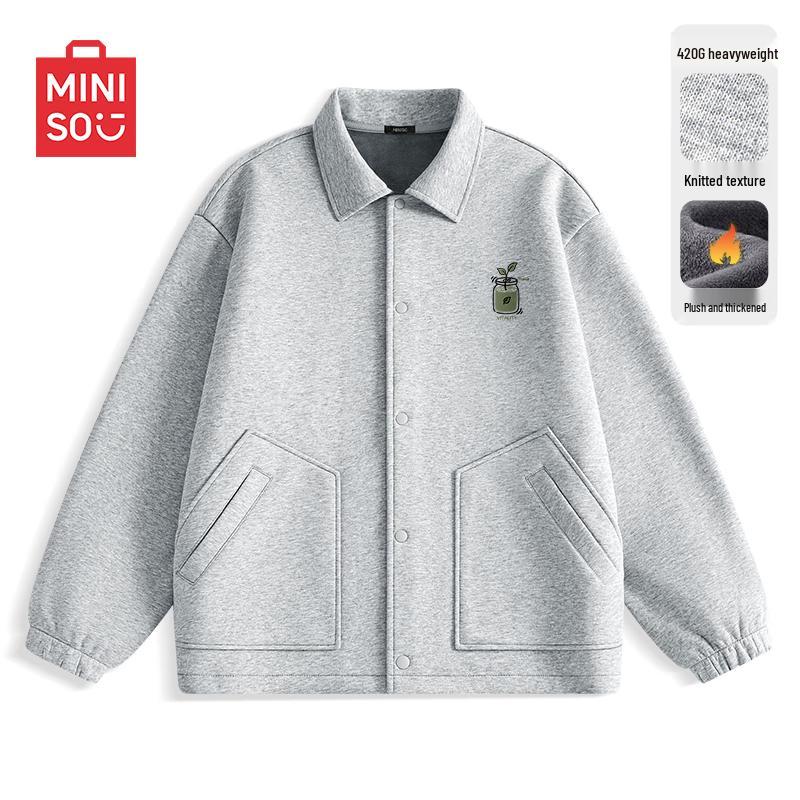 MINISO Men s Heavyweight Fleece-lined Casual Jacket 3XL