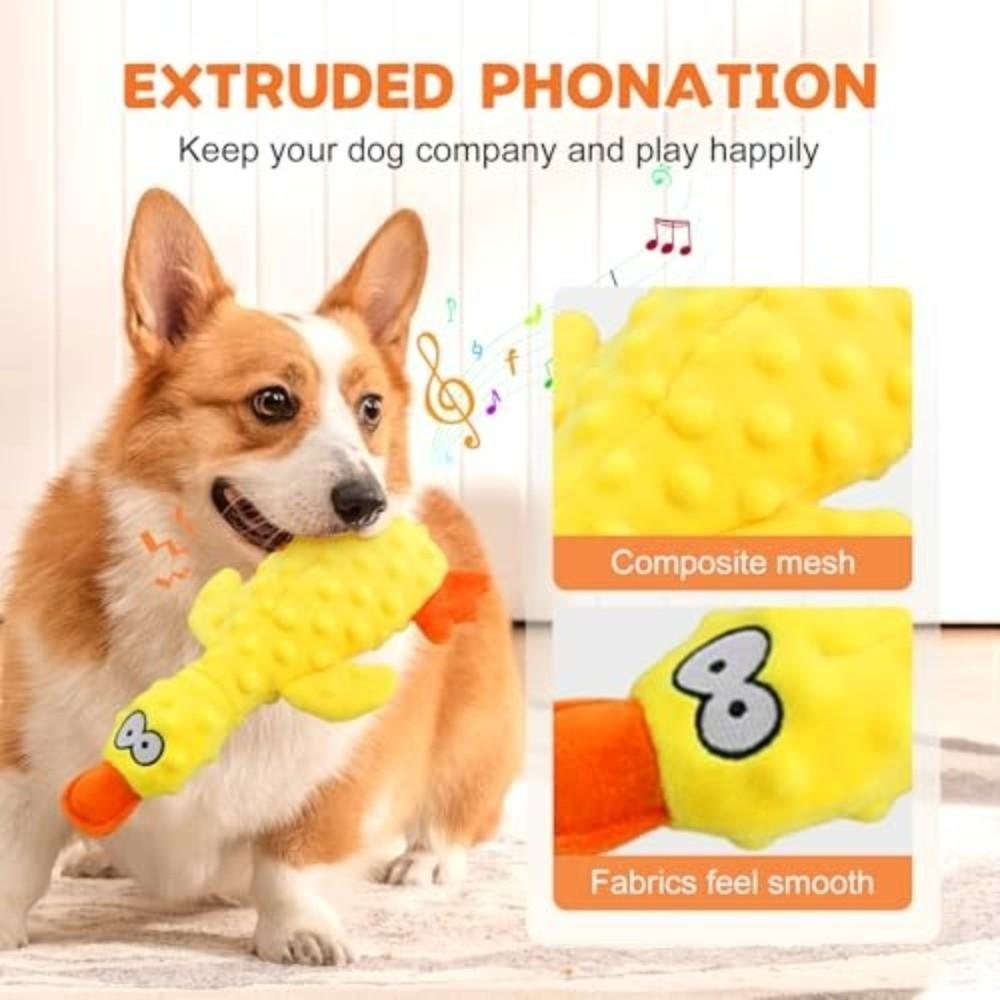 Interactive Durable Dog Toy Soft Dog Chew Toys Cute Plush Duck Sound Toy for Cats And Dogs