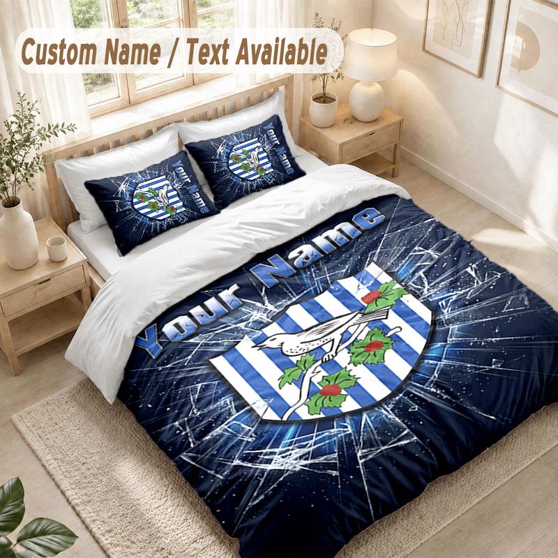 Custom Name Bedding Set 3 PiecesWest Bromwich Albion FC Print Duvet Cover + 2 Pillowcases Soft Bed Decor
