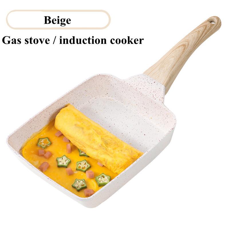 

Кухня антипригарное Тамагояки сковорода омлет блины кастрюли кастрюля мини-утварь для приготовления завтрака для газовой индукционной плиты бежевый