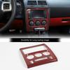 Center Console Navigation GPS Cover Trim For Dodge Challenger 2009-14 Red Carbon