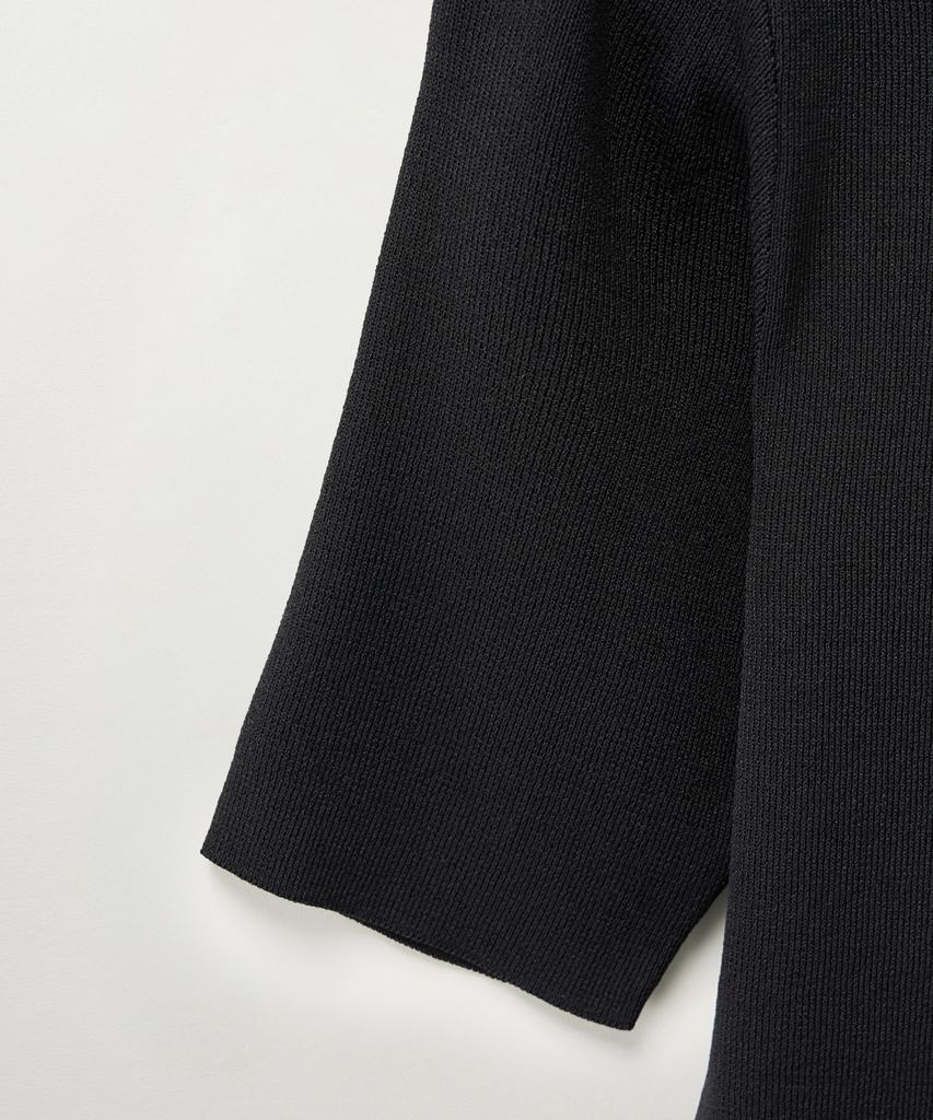 Seteo (W) Square Slim Fit Half Knit Black