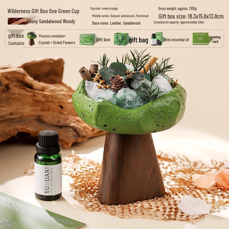 Wilderness Secret Scented Stone Diffuser Gift Set - Indoor Flameless Aroma Ornament for Holidays and Parties
