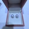 Freshwater AK Pearl Light Luxury 10mm Stud Earrings, Mirror Finish, S925 Sterling Silver
