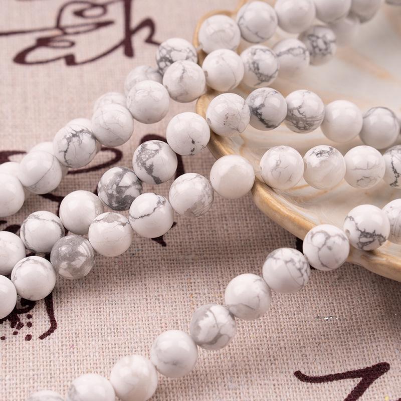 

Белая бирюза, россыпь бусин для DIY, аксессуары для изготовления украшений ручной работы 4mm approx. 90 beads