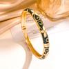 Bracelet Retro Flower Branches Small Opening Enamel Color Bracelet Court Style Simple Design Niche Does Not Fade Accessories