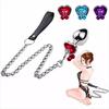 Jewelry Design Sex Product Heart Shape Diamond Anal Butt Plug With Two Bells with Metal Chain