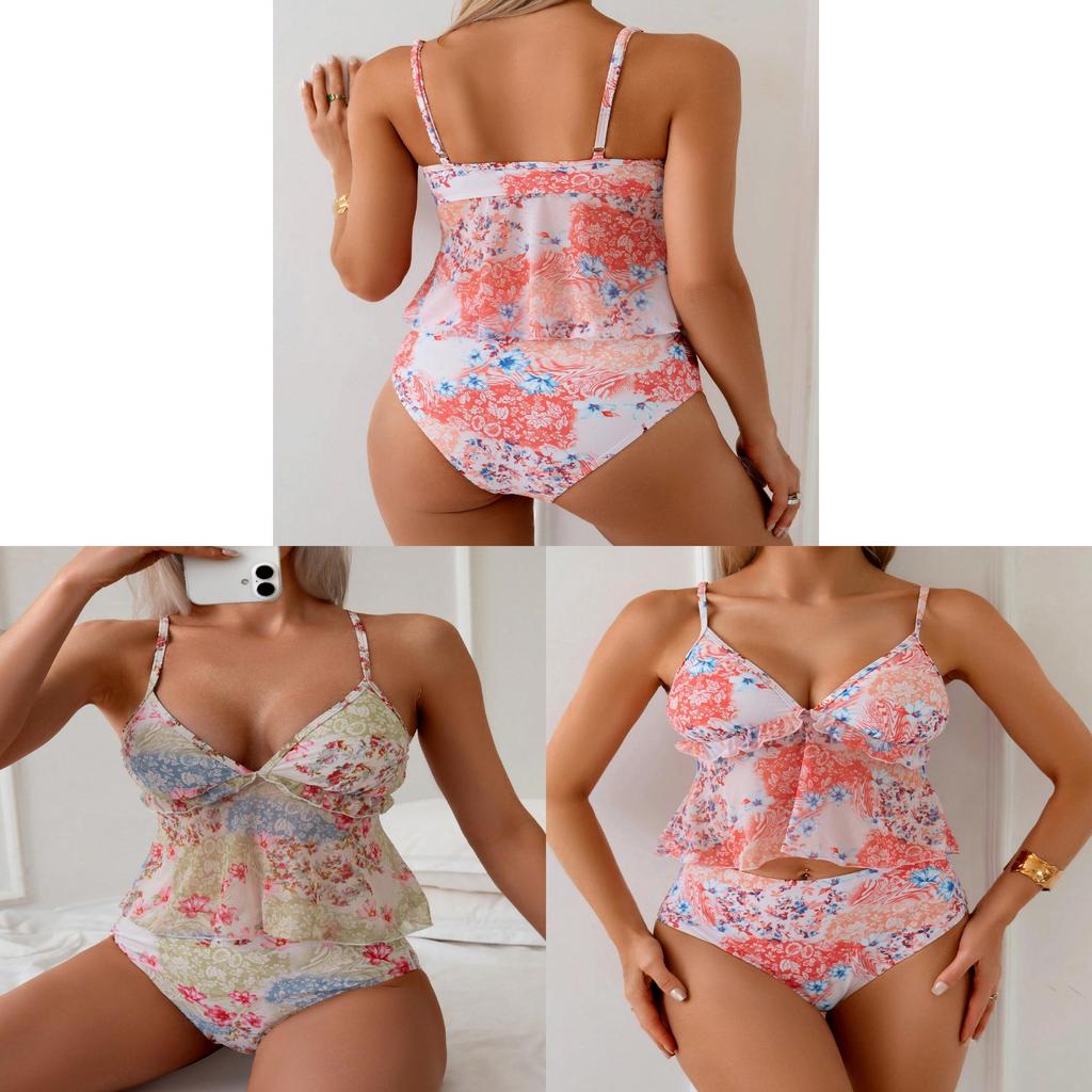 Fashionable Ladies Bikini Swimsuit With Polyester Fabric For Beach Water Sports