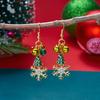 Bell Christmas Earrings Rhinestone Christmas Jewelry Sweet Xmas Drop Dangle Stud  New Year