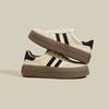 Platform Casual Board Shoes Women's Spring 2025 New Leather Versatile Height Increase Soft Sole German Training Shoes Women's Sports Shoes
