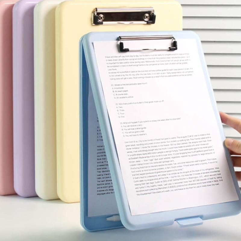 Multifunctional File Folder with Clipboard Water Resist File Organiser Box Office Writing Pad for Student Teacher School