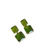 The Wizard of Oz Retro Crystal Square Earrings In French Hong Kong Style
