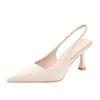 Temperament high heels women's thin heels pointed sandals bag head back strap solid color spring and summer new models