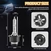 D1S D2S D3S D4S Car Xenon Headlights High Low Beam, High Lumens Car Light 6000K Xenon White Lamps Aluminum Metal Easy Install