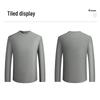 LUOZI Men's 100% Wool Saddle Shoulder Crew Neck Sweater