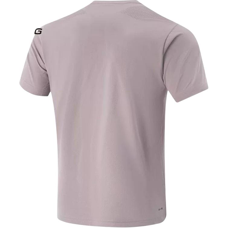 Li Ning Sport Casual Simple Round Neck Letter Pullover Short Sleeve T-Shirt Men T-Shirts Light-Purple ATSV125-3