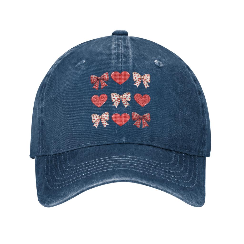 Valentines Day Hearts Leopard Coquette Bow Casual Baseball Cap For Men Women Hip Hop Hats y2k Funny Hot Sale Baseball Caps