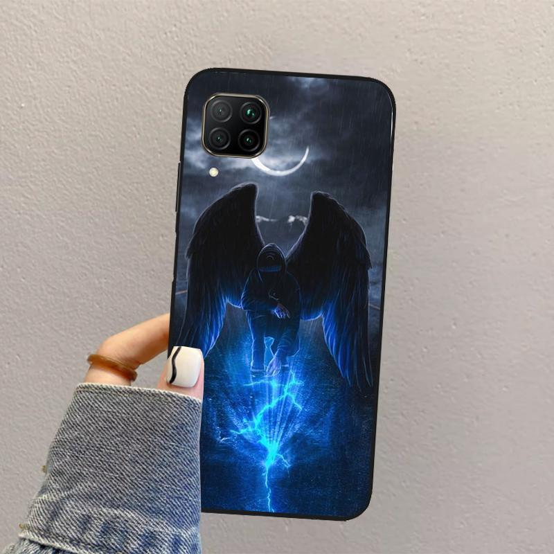 Vingar Ängel Djävul För Huawei Nova Y70 Y90 Y60 Y73 Y72 Y61 Y91 12s 12i 11i 8i 9 10 SE P40 Lite P60 P30 Pro Fodral