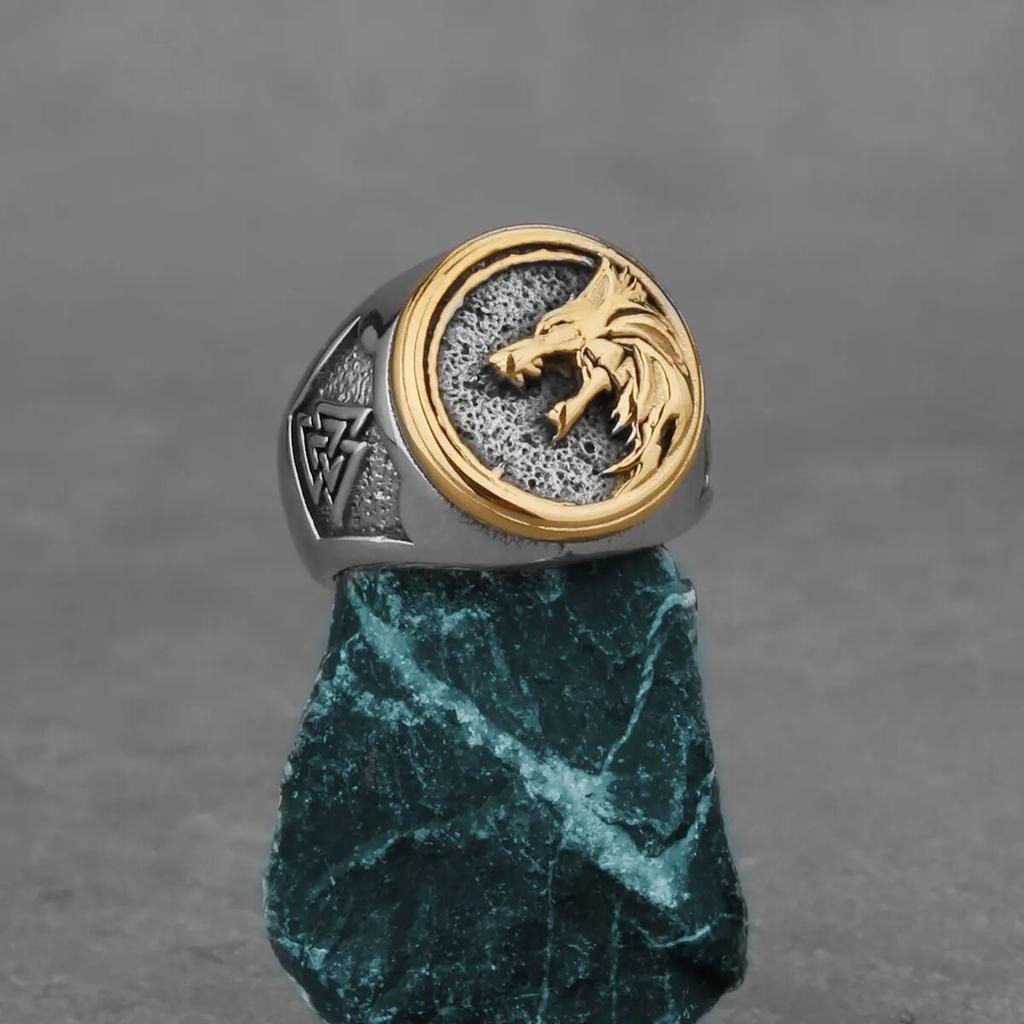 Nordic Viking Stainless Steel Ring Anchor Compass Tree of Life Rune Amulet Wolf Men Women Finger Jewelry Biker Party Club Gift
