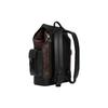 Coach Hudson 30 Large Capacity Flap Drawstring Closure Coated Canvas And Leather Backpack Men Backpack Brown Black CB839-QBMAH