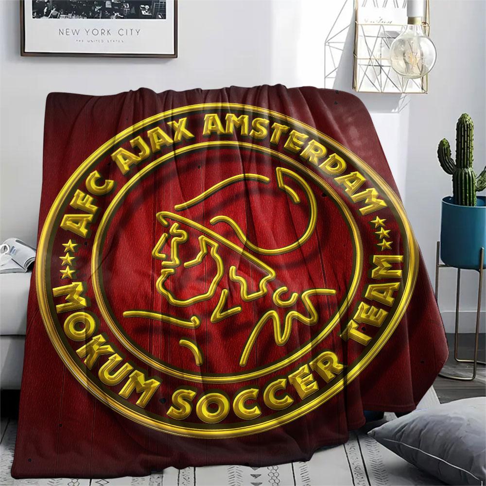 1PC AFC Ajax Patterned Flannel Blanket Suitable For All Seasons for Home Decor Warmth and Comfort Gifts Holiday Present