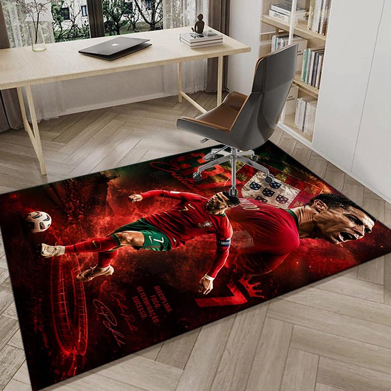 1PC Man United Soccer Action Rug Game Carpet, Floor Mat for Bedroom Living Room Entryway Rug, Home Decor Idea Gift for Christmas birthday